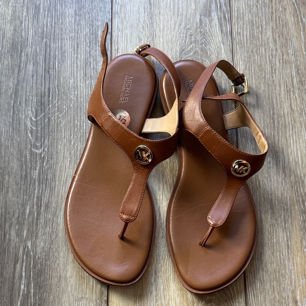Michael Kors Tan Leather Sandals